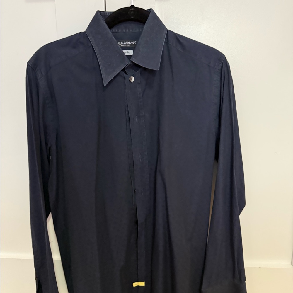 Dolce & Gabbana Dark Blue Dress Shirt